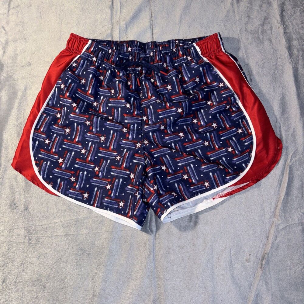 Women’s BCG Athletic Shorts Patriotic Print Size Small 4th Of July USA
